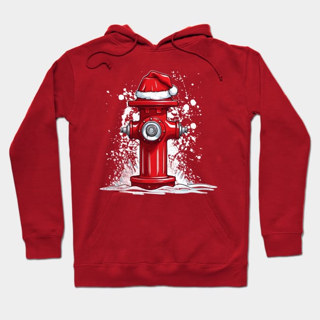 Fire Hydrant Costume a Funny Lazy Christmas Day Ideas Santa's Hat Hoodie by alcoshirts